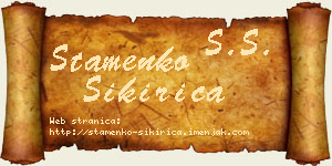 Stamenko Sikirica vizit kartica